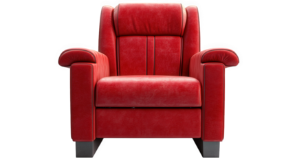 modern red armchair with a sleek design. showcasing plush seating and sturdy armrests. ideal for adding a pop of color and comfort to any living space its contemporary style makes it suitable for both