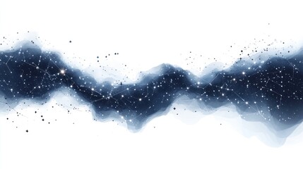 Abstract cosmic nebula, starry night sky, watercolor galaxy.