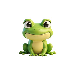 Cute 3D Cartoon Frog Illustration - Kawaii/Cute Characters: The fro.