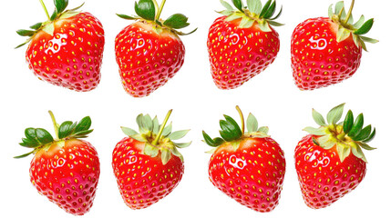 Delicious Strawberries Arranged in a Delightful Set Generative AI