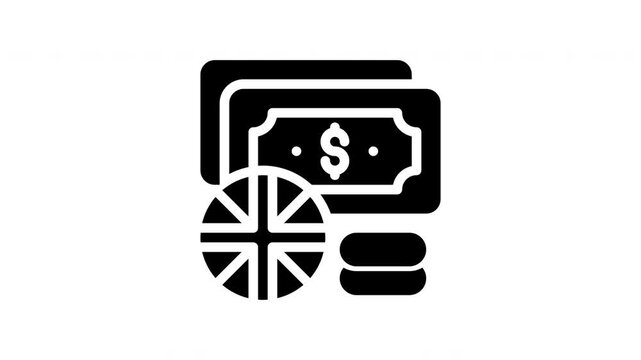 London currency with dollar sign and stack of coins, ideal for financial concepts, budgeting, savings, investments, and businessrelated designs.
