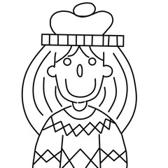 illustration of a cartoon santa claus