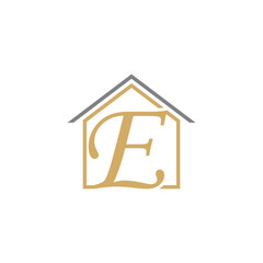Letter E Real Estate Logo 025