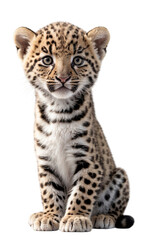 Fototapeta premium baby leaopard on transparent background