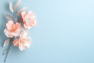 Obraz premium Floral arrangement in nature background beautiful environment soft pink blooms artistic view