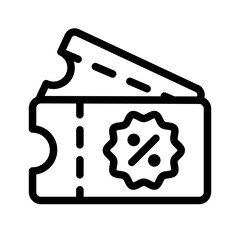 coupon discount promo outline icon