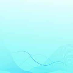 Abstract blue background with smooth lines. Vector illustration for your design.
