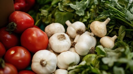 Fresh Raw Vegetables and Fruits