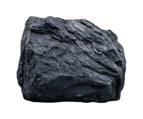 Textured black rock with rough surface details