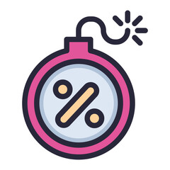 bomb discount promo Filled icon