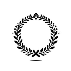 Floral Wreath Frame: A minimalist, elegant wreath frame with delicate floral details. Perfect for invitations, branding, and special occasions.  