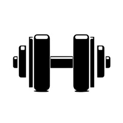 Black and White Dumbbell: A classic silhouette of a dumbbell, rendered in simple black and white, symbolizes strength, fitness, and the pursuit of physical goals.