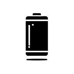 Full Battery Icon: A simple, yet powerful silhouette of a fully charged battery icon, symbolizing energy, power, and preparedness. Perfect for conveying a sense of readiness and vitality.