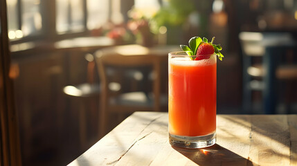 Sunny Strawberry Drink, Photo