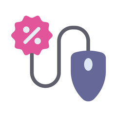 mouse discount promo Flat icon