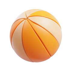 Fototapeta premium Vibrant orange and cream basketball design