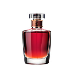 Royal round perfume bottle with a cap white Background