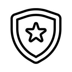 shield star outline style