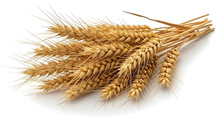 Golden Wheat Sheaves Harvest Image Stock Photo