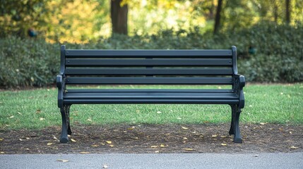 Serene Park Bench: A Moment of Tranquility