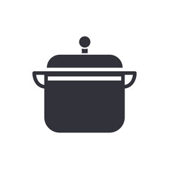 Cooking pot solid icons, minimalist vector illustration ,simple transparent graphic element .Isolated on white background