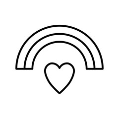 rainbow line icon