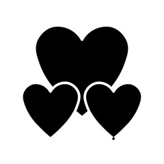 hearts glyph icon