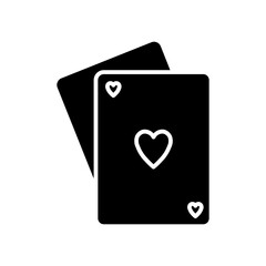 poker cards glyph icon