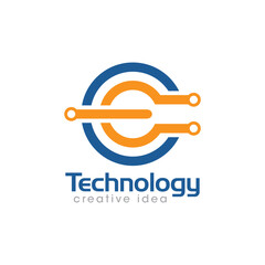 Creative Technology Concept Logo Design Template