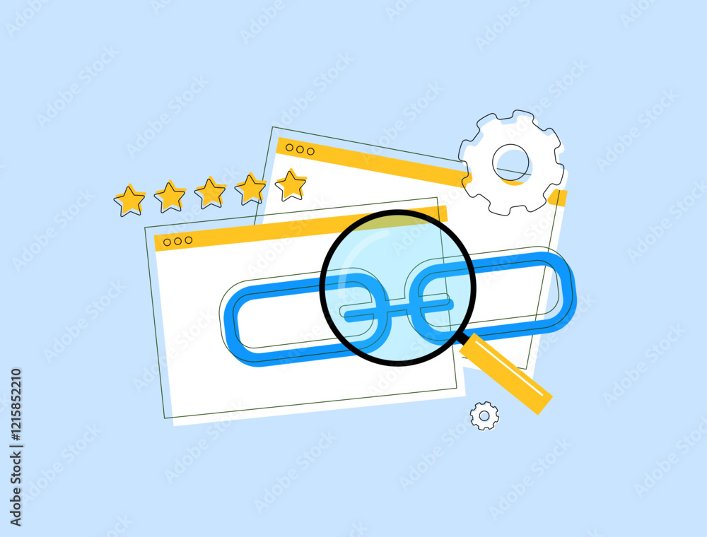 Canvas Prints link building - interconnected links symbolizing seo strategies, backlink generation, website author