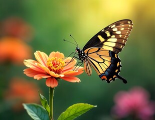 Obraz premium butterfly on flower