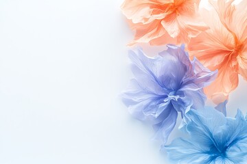 Obraz premium Floral action scene in nature background vibrant blooms artistic environment close-up view