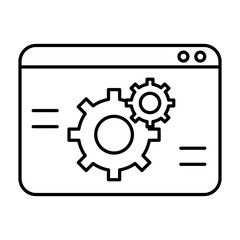 System Configuration Icon Representing Workflow Optimization and Process Automation