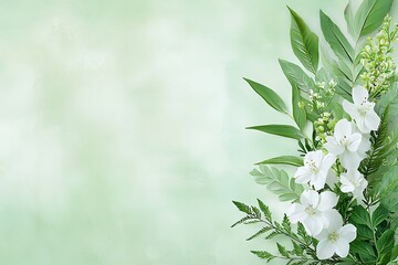 Floral arrangement with nature background green environment artistic content close view