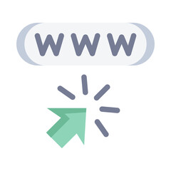 website click flat style