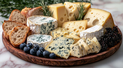 A Delightful Selection of Cheeses: A Gourmet Cheeseboard