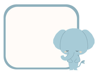 お辞儀をするゾウのフレーム