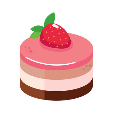 Strawberry cake icon