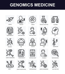 Genomics Medicine 25 Icon Collections