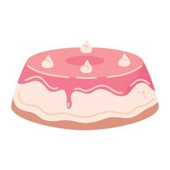 Glazed pink cake
