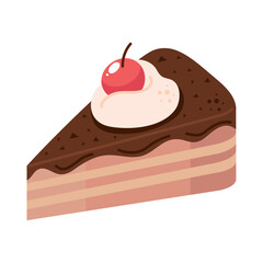 Chocolate cake slice