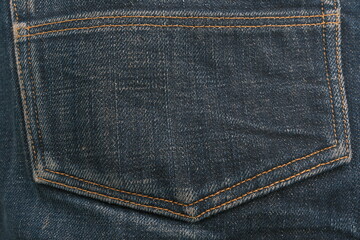 blue jeans pocket texture with seam denim