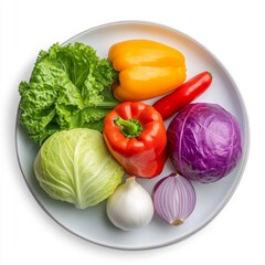 Colorful Vegetables on a Plate