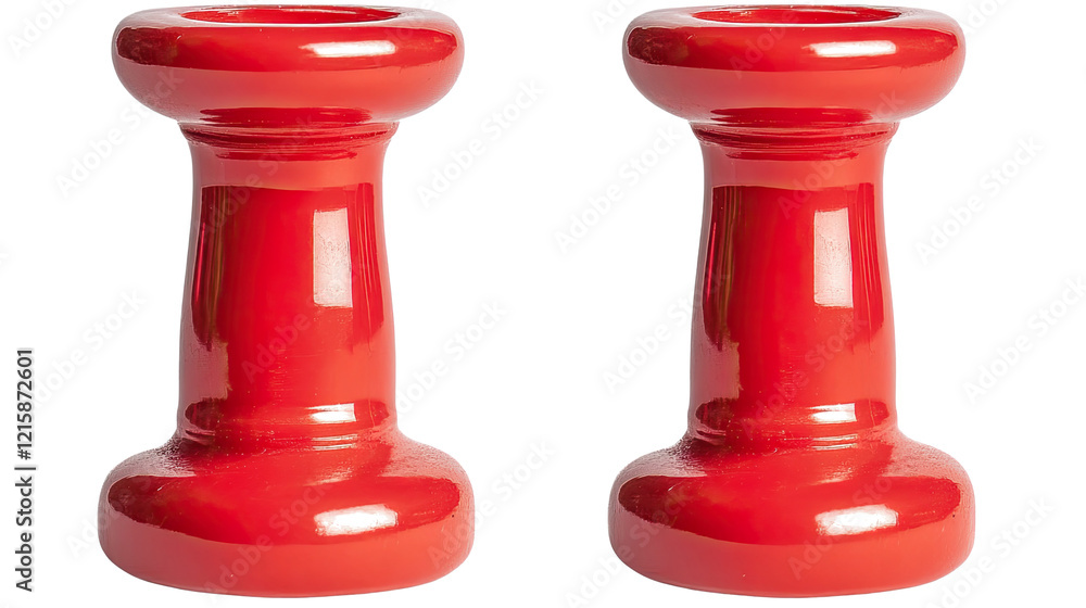 Poster red large push pin graphics on transparent background generative ai
