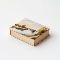 Wooden Box with Landscape Painting