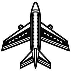 Minimalist Airplane Icon Design Simple Line Art for Travel Themes