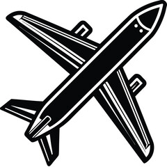 Minimalist Airplane Icon Design Simple Line Art for Travel Themes