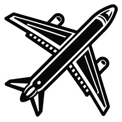 Minimalist Airplane Icon Design Simple Line Art for Travel Themes
