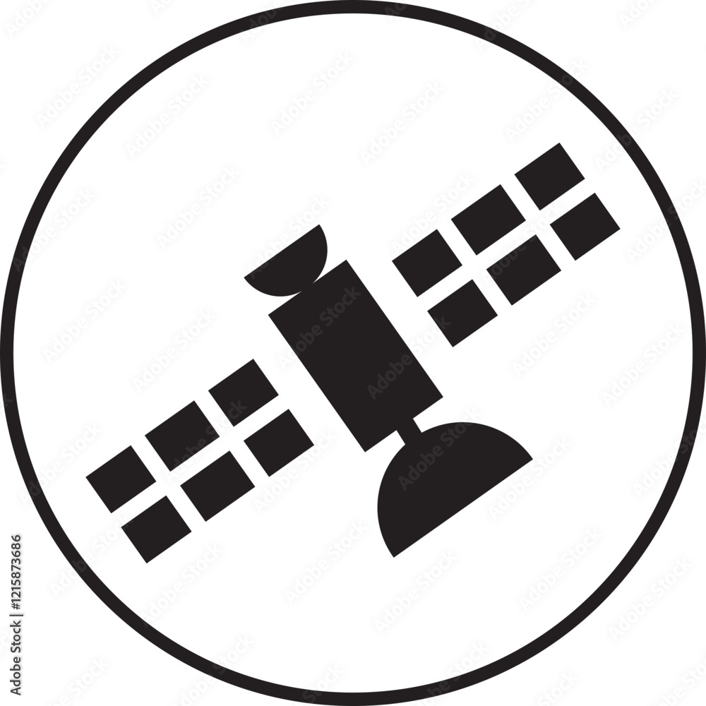 Poster satellite station icon in trendy flat style. internet communication vector. broadcast symbol. space 