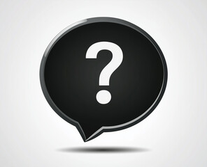 
Vector icon of a question mark, simple design, white background,